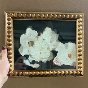 Elegant Gold Framed Floral Art
